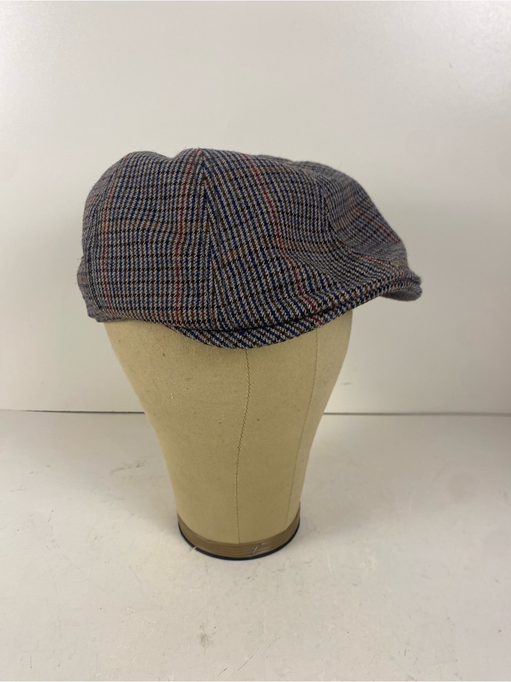 Ben Sherman Herringbone Check PolyWool Blend Cap Size S/M